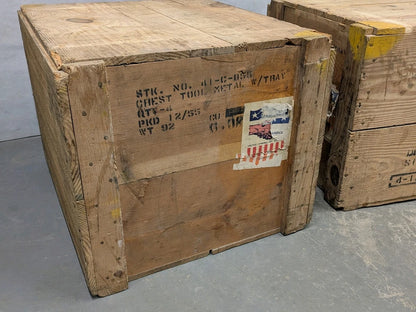 US Army Military M6 Tool Box Wooden Packing Crate - Dated 1955