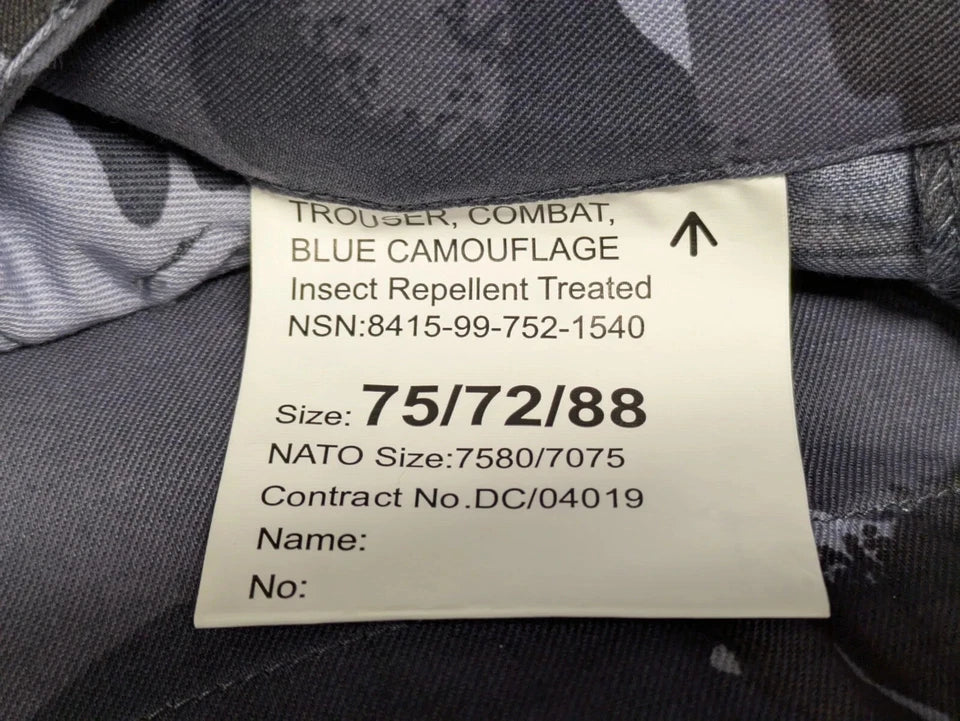 British Army OPFOR Blue DPM Camo Combat Trousers - NEW