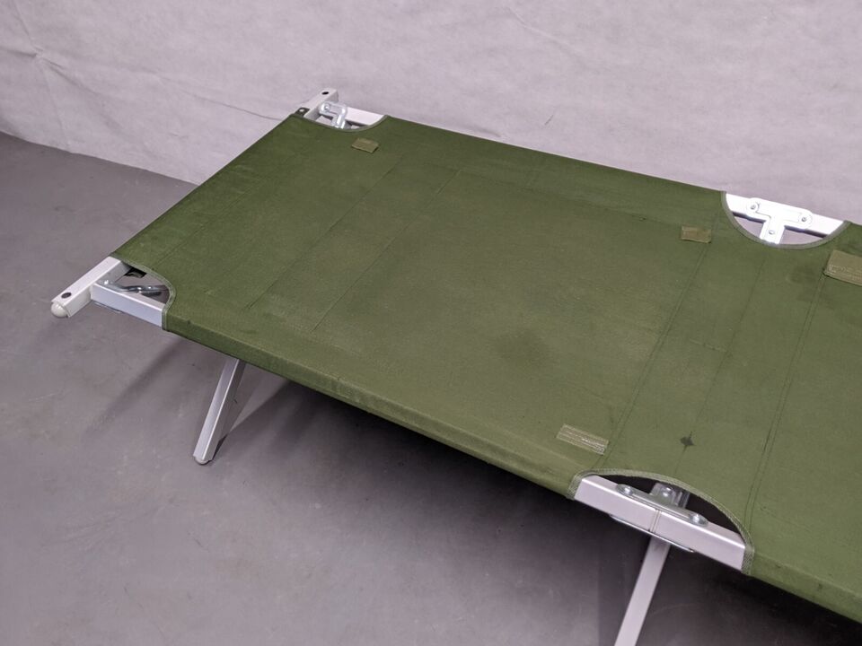 British Army Mk3 Emergency Folding Aluminium Cot Camp Bed with Frame Healys Outlet Store