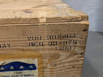 US Army Military M6 Tool Box Wooden Packing Crate - Dated 1955