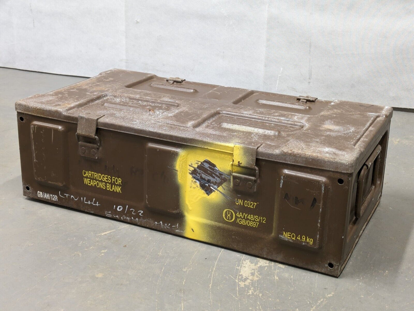 105mm C374 Large Metal Ammo Ammunition Storage Box Can Tin