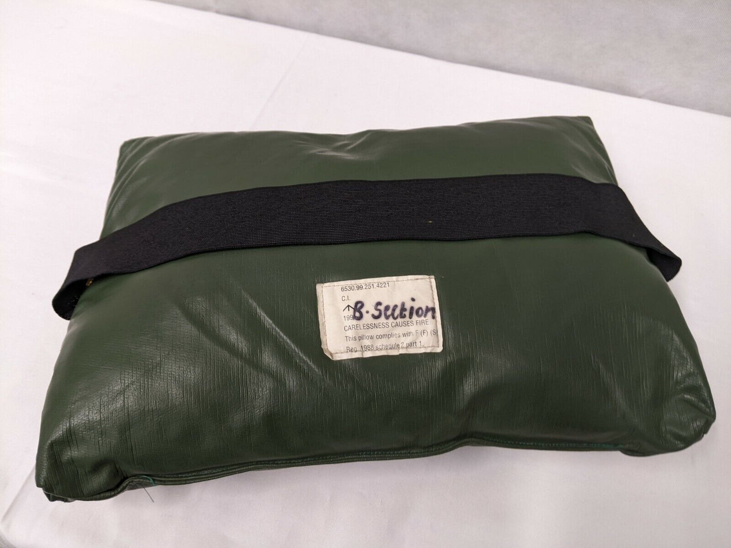 Vintage British Army Large Stretcher Bed Pillow - Dated 1991