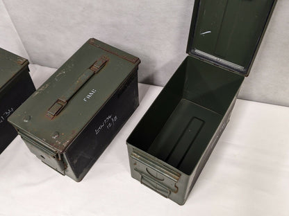 50 Cal Metal Ammo Tin Ammunition Box Can M2A1 Green