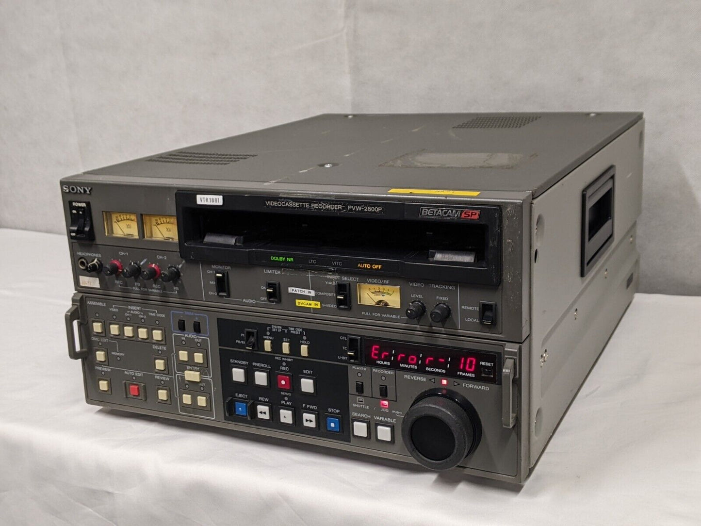 Sony PVW-2800P Betacam SP Video Cassette Player Recorder