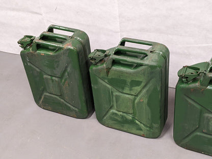 Genuine Vintage Army 20L Metal Green Fuel Jerry Can - Dated 1950s