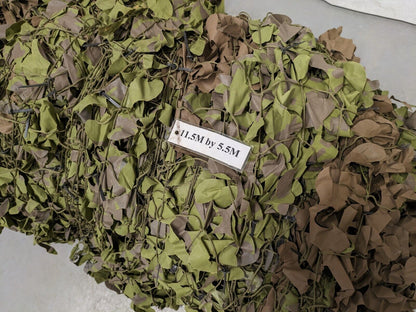 Large Woodland Camo Camouflage Netting 11.5m x 5.5m